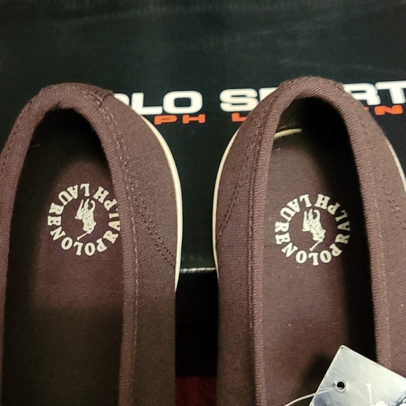 Brand New Ralph Lauren Polo Sport Men's Brown Lofars/ Sneakers - Picture 2 of 6